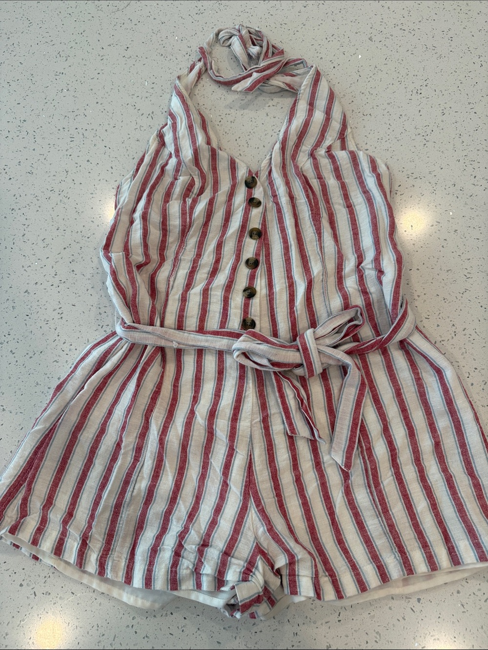 American Eagle Outfitters striped romper